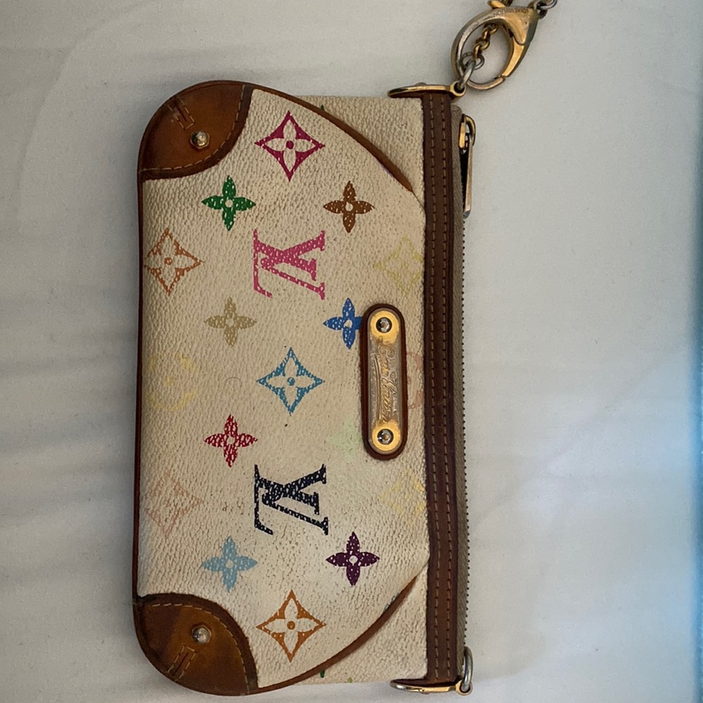 TAKASHI MURAKAMI X LOUIS VUITTON WHITE MONOGRAM MULTICOLORE MILLA MM